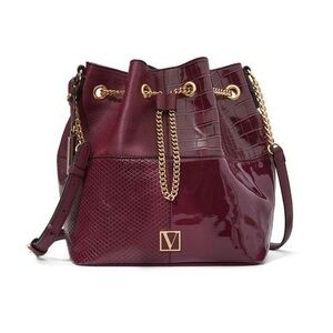 Victoria secret Elegant Burgundy Bucket Bag